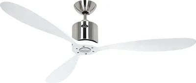 Zdjęcie produktu dla Energooszczędny wentylator sufitowy z pilotem Aeroplan Eco chrom / biały 132 cm