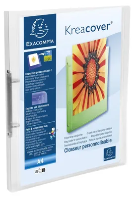 Produktbild von Exacompta Ringhefter 2 Ringe Rückenbreite 20 mm DIN A4 Kreacover Transparent