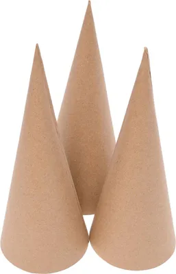 Produktbild von Colorations – Papier-Maché-Kegel – 20 cm, 20 Stück.