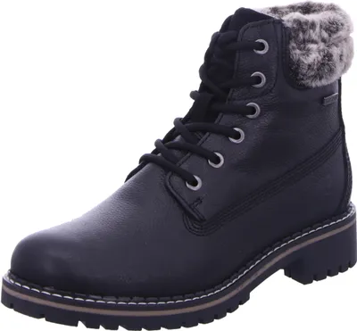 Produktbild von Tamaris Damen Schnürstiefeletten/ Winter Boots Schwarz Glattleder Größe: 37