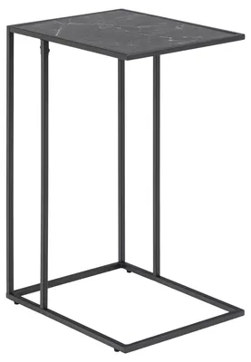 Obrázek produktu pro Beistelltisch >Inverness< in Schwarz matt aus MDF Metall - 43x63x35cm (BxHxT)