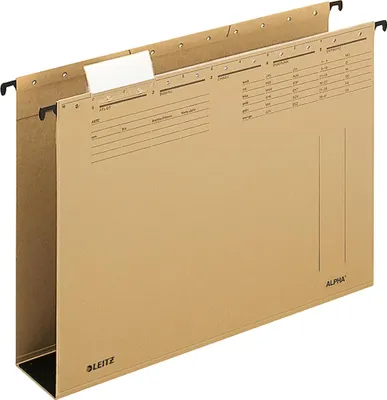 Zdjęcie produktu dla Leitz 1946-00-00 Teczka wisząca ALPHA® - podstawa z twardej tektury 60 mm, tektura natronowa, naturalny brąz