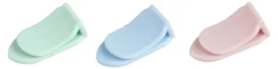 Produktbild von Dr. Oetker Mini-Tütenclip, Verschlussclips aus Kunststoff zum Verschließen von Backpulver, Vanillezucker etc. aus der Serie "Modern Baking - Retro Design" (Farbe: Rosa, Hellgrün, Hellblau), Menge: 20 Stück