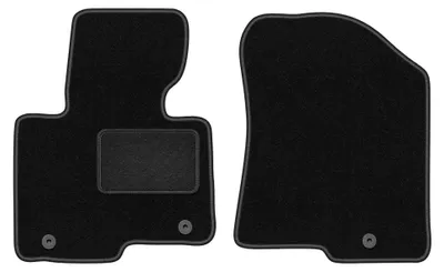 Immagine prodotto di Tappetini anteriori in moquette per Kia Carens IV 2013-2018 (monovolume) – 2 pezzi, neri, su misura – Wielganizator LUX
