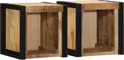 Zdjęcie produktu dla Szafki nocne 2 szt. 40x35x40 cm Drewno lite surowe Mango