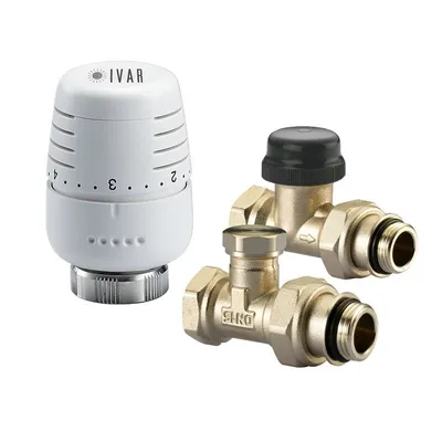 Produktbild von Ivar Heizkörperanschluss Set 1/2 Zoll Durchgang KD 301 LN, Ausführung: 1/2" Durchgangsbausatz