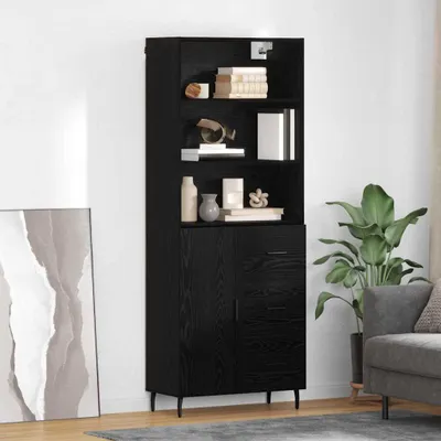 Produktbild von vidaXL Highboard 2 stk. Schwarz Eichen-Optik 69,5 x 34 x 180 cm