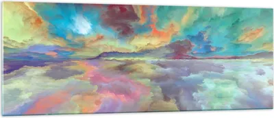 Produktbild von Bilder auf glas - Abstraktion modern - 140x50cm - Glasbilder - Wandbilder - Kunstdruck - zum Aufhängen bereit - Wanddekoration aus Glas - Glas Bilder - Wandbild auf Glas - Einteilig - GAB140x50-4027