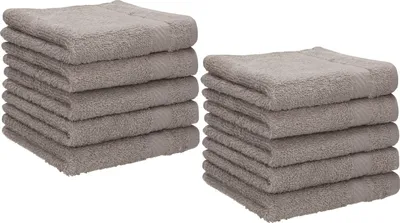Produktbild von Betz 10 Stück Seiftücher 30x30 cm PALERMO 100% Baumwolle  Farbe: stone