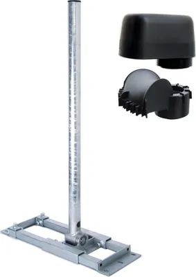 Produktbild von PremiumX DELUXE X130-48 Dachsparrenhalter 130cm Mast für Satellitenantenne SAT Mastkappe mit Kabeldurchführung