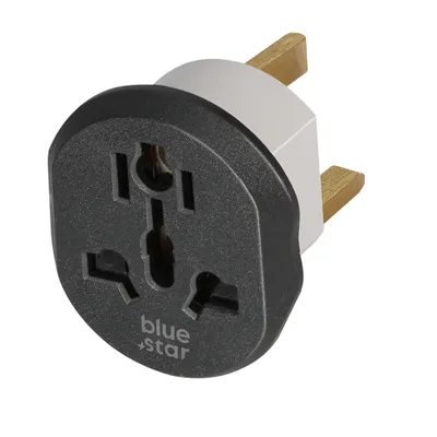 Productafbeelding van Blue Star, reisadapter, Britse stekker type G, 13A, veilig gebruik, wit