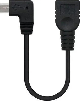 Zdjęcie produktu dla Nanocable 10.01.3600, 0,15 m, Micro-USB B, USB A, USB 2.0, Męska/Żeńska, Czarny
