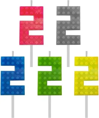 Produktbild von Blocks Geburtstagskerze, Zahl 2, Höhe 5,5 cm