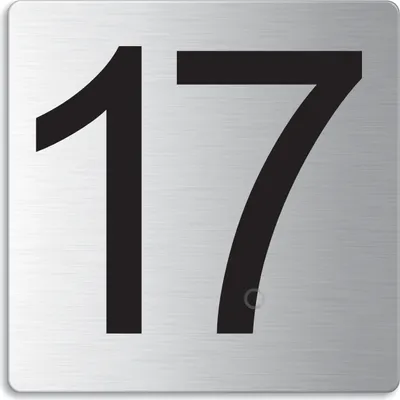 Produktbild von Türnummer I Zimmernummer I EdeIstahI TürschiId "17" I 85x85 mm I Nr.48317