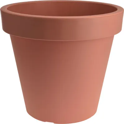 Produktbild von Kunststoff Pflanzkübel M mittelgroß - 38 cm/Terracotta - Blumenkübel rund für Außen und Innen - Garten Pflanztopf Blumentopf Pflanzgefäß Übertopf