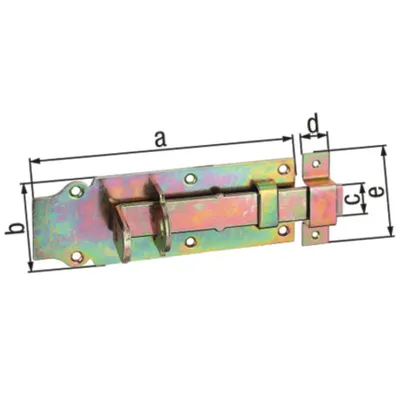 Produktbild von Alberts Schlossriegel mit flachen Griff verzinkt 160 x 56 mm