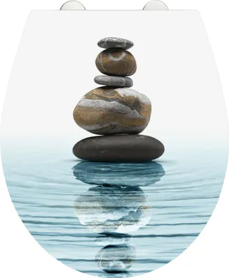 Produktbild von WENKO WC SITZ Meditation Toiletten Deckel Absenkautomatik Brille Hochglanz Acryl