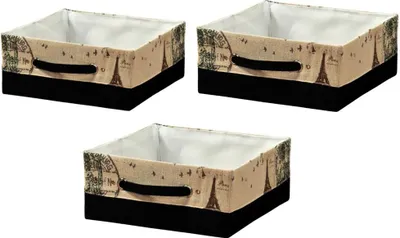 Produktbild von 3er Set Aufbewahrungsbox Regalbox Faltkiste Box Kiste Kinder Staubox Korb Regal schmal