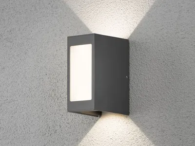 Produktbild von Konstsmide Cremona LED Wandleuchte mit Frontleuchte klein anthrazit, 3000K, 720lm, 3x3W, 240V, Aluminium/Glas, Lichtaustritt 0-90°, 7992-370