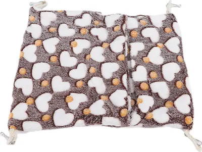 Obrázok produktu pre Malá závesná sieťka pre domáce zvieratá, teplý obalový štýl, závesná klietka s háčikmi pre škrečkov, králiky, 20 x 22 cm, hnedá