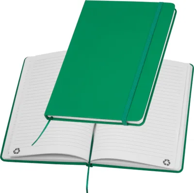 Produktbild von Notizbuch / DIN A5 / Umschlag aus Polyurethan/ 160 linierte Seiten / Farbe: grün