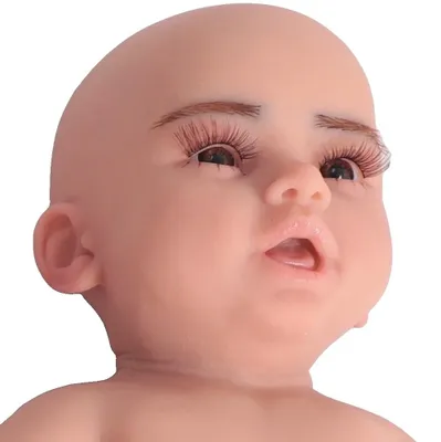 Immagine prodotto di Bambola per bambini realistica, in silicone, con dettagli artigianali, color marrone, con scheletro visibile