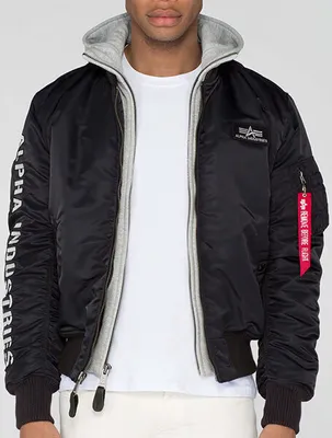 Zdjęcie produktu dla ALPHA INDUSTRIES MA-1 D-Tec SE męska kurtka zimowa, rozmiar:M, Alpha Industries kolory:Czarny/Szary