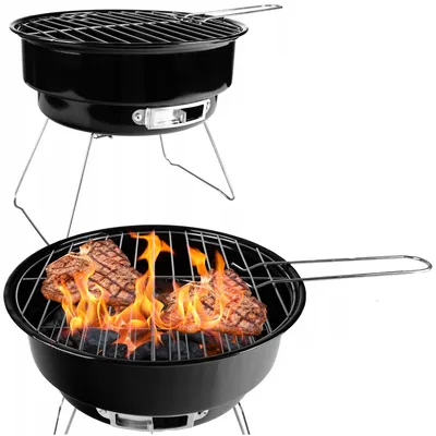 Zdjęcie produktu dla Tg71416 Grill Turystyczny Składany Okrągły Węglowy Przenośny Mini Ruszt