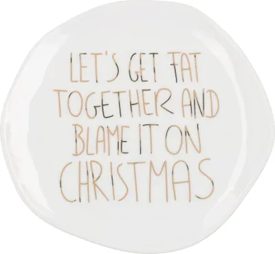 Produktbild von Teller "Let´s get fat together", klein