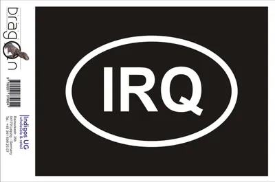 Produktbild von Aufkleber / Autoaufkleber - JDM / Die cut / Auto / OEM - Irak IRQ - 110x70 mm weiß - Heckscheibe / Heckscheibenaufkleber