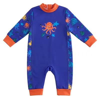 Image de Couverture pour bébé en néoprène - Doublure en polaire - Bleue