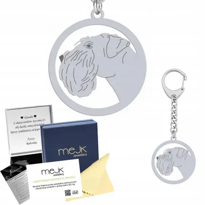 Produktbild von Mejk Jewellery Sznaucer Schlüsselanhänger Silber 925 mit Gravur