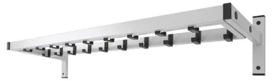 Wandgarderobe mit zwei Reihen Haken (insgesamt 19 Haken)