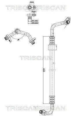 Produktbild von TRISCAN Hochdruckleitung und Niederdruckleitung Klimaanlage Hochdruckleitung 9010 28006 passend für PEUGEOT 308 SW I (4E, 4H)
