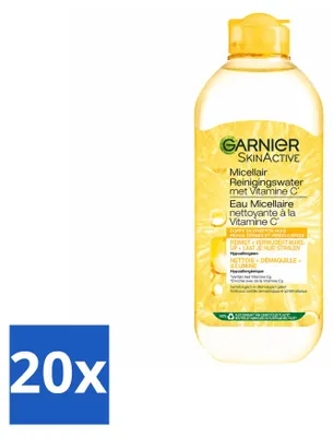 Produktbild von 20 x Garnier SkinActive Micellair Reinigingswater Vitamine C 400 ml - Vorteilspackung - 20 Stücke