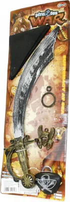 Produktbild von Piraten Set für Kinder - Kostüm Zubehör mit Säbel, Augenklappe & Kopftuch - Fasching