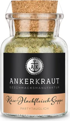 Produktbild von Käse Hackfleisch Suppe, 95g im Korkenglas