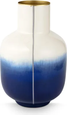 Obrázok produktu pre Pip Studio Váza kovová Pip & The Blue Bird Tie-Dye Blue 30cm