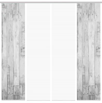 Produktbild von VISION S LIZZA Schiebegardine, halbtransparente Bambus-Optik, 260x60 cm, grau, Holzmotiv