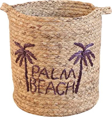 Produktbild von Korb mit Griffen Aufbewahrungskorb Dekokorb natur braun rund Deko PALM BEACH Klein, 30x30 cm