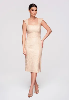 Produktbild von Ombre Ariana – Cocktail- und Abendkleid Midi cream XS