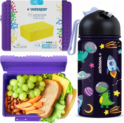 Produktbild von Wessper Wasserflasche Bidon + Behälter Sandwich Frühstücksbox