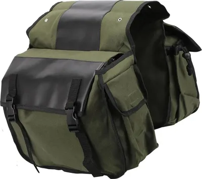 Produktbild von Radfahren Seitentaschen Canvas Fahrrad Pendeltasche Sattel Große Kapazität Gepäckträger für den Außenbereich