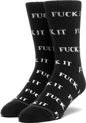 Image de HUF Chaussettes Hommes FUCK IT SOCK , Taille:ONESIZE, Coleurs:black