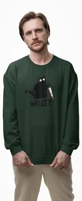 Produktbild von D&B Design Uni Pullover SWEB00014 What Waldgrün-Größe S