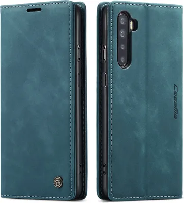 Obrázek produktu pro Pouzdro OnePlus Nord, LaimTop RetroPolyuretankožené pouzdro s funkcí stojánku Ochranné pouzdro pro OnePlus Nord Blue