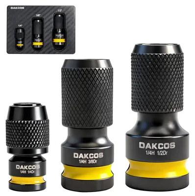Productafbeelding van 1/4" 3/8" 1/2" vierkant naar 1/4" zeskant bit adapter, bithouder