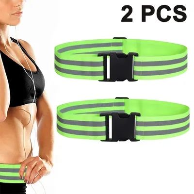 Produktbild von Reflektierende Reflektor Gürtel Schärpe Band Elastic Sichtbarkeit Laufen Joggen Walking Fahrrad Fahren hohe Sichtbarkeit