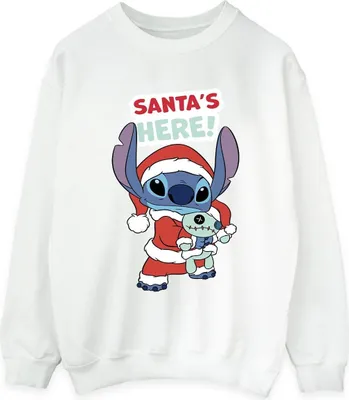 Produktbild von Disney - "Santa's Here" Sweatshirt für Damen BI23058 (XXL) (Weiß)