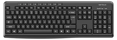 Obrázok produktu pre Klávesnica Serioux SRXK-SKB706W, bezdrôtová, 2,4 GHz, USB-A, rozloženie klávesov US, 104 kláves, čierna